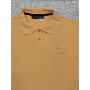Rocawear Mens Polo Shirt Golf Tennis Large Beige Embroidered Logo Short Sleeve